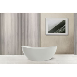 Ванна из искусственного камня ABBER Stein AS9615-1.8 белая матовая