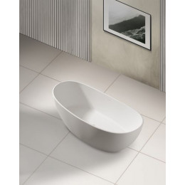 Ванна из искусственного камня ABBER Stein AS9615-1.8 белая матовая