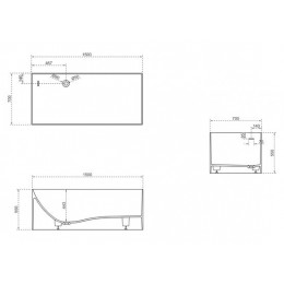 Ванна из искусственного камня ABBER Stein AS9640-1.5 белая матовая