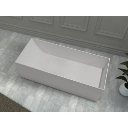 Ванна из искусственного камня ABBER Stein AS9640-1.6 белая матовая