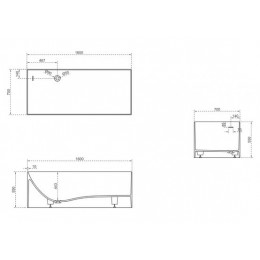 Ванна из искусственного камня ABBER Stein AS9640-1.6 белая матовая