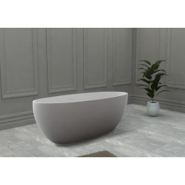 Ванна из искусственного камня ABBER Stein AS9641-1.3 белая матовая