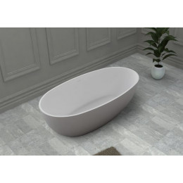 Ванна из искусственного камня ABBER Stein AS9641-1.3 белая матовая