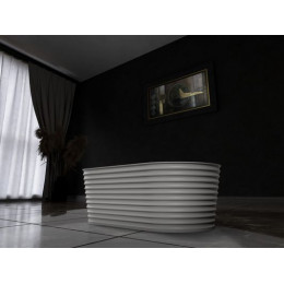 Ванна из искусственного камня ABBER Stein AS9650 белая матовая