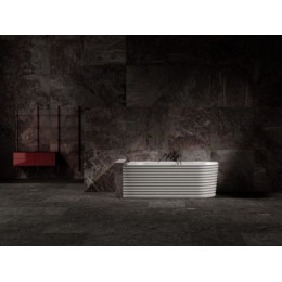 Ванна из искусственного камня ABBER Stein AS9651 L белая матовая