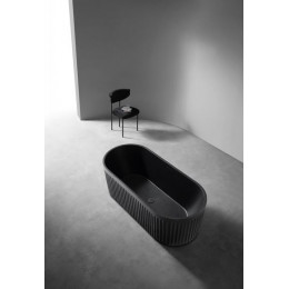 Ванна из искусственного камня ABBER Stuttgart AM9925B черная матовая