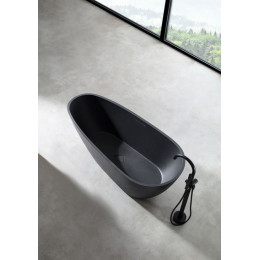 Ванна из искусственного камня ABBER Dortmund AM9911B черная матовая