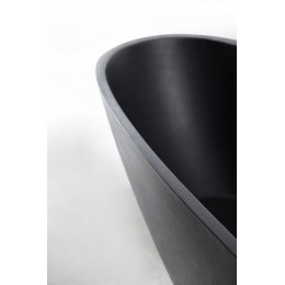 Ванна из искусственного камня ABBER Dortmund AM9911B черная матовая