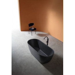 Ванна из искусственного камня ABBER Frankfurt AM9941B черная матовая