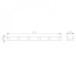 Вешалка на 6 крючков ABBER Westen AA1752G золото матовое