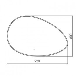 Зеркало ABBER Kontur AG6301SC-0.92 с подсветкой, бесконтактный выключатель, диммер