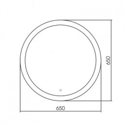 Зеркало ABBER Mond AG6202S-0.65 с подсветкой, сенсорный выключатель, диммер