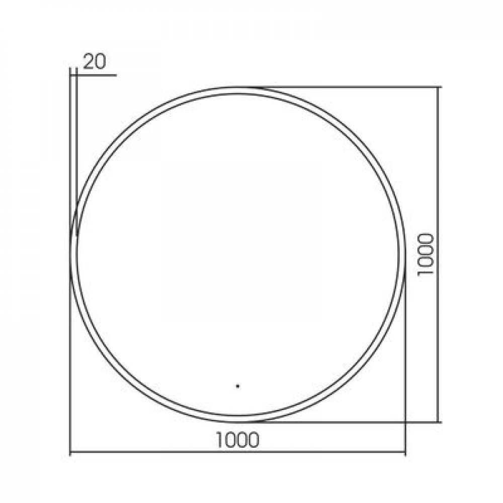 Зеркало ABBER Mond AG6204SCGL-1.0 с подсветкой, бесконтактный выключатель, диммер, золото