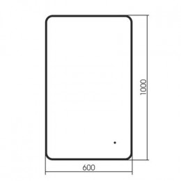 Зеркало ABBER See AG6102SCB с подсветкой, бесконтактный выключатель, диммер, черный