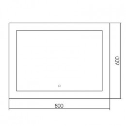 Зеркало ABBER See AG6107S-0.8 с подсветкой, сенсорный выключатель, диммер