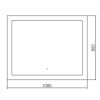 Зеркало ABBER See AG6107SL-1.0 с подсветкой, сенсорный выключатель, диммер