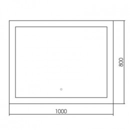 Зеркало ABBER See AG6107SL-1.0 с подсветкой, сенсорный выключатель, диммер