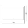Зеркало ABBER See AG6107SXL-1.2 с подсветкой, сенсорный выключатель, диммер