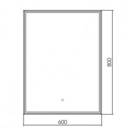 Зеркало ABBER See AG6108S-0.6 с подсветкой, сенсорный выключатель, диммер