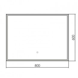 Зеркало ABBER See AG6108SL-0.8 с подсветкой, сенсорный выключатель, диммер