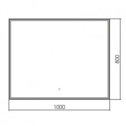 Зеркало ABBER See AG6108SXL-1.0 с подсветкой, сенсорный выключатель, диммер