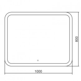 Зеркало ABBER See AG6109SL-1.0 с подсветкой, сенсорный выключатель, диммер