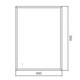 Зеркало ABBER See AG6110SC-0.65 с подсветкой, бесконтактный выключатель, диммер, черный