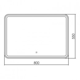 Зеркало ABBER See AG6111S с подсветкой, сенсорный выключатель, диммер