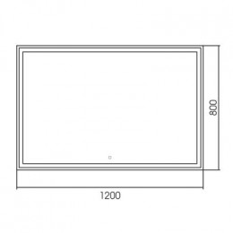 Зеркало ABBER See AG6115SL-1.2 с подсветкой, сенсорный выключатель, диммер
