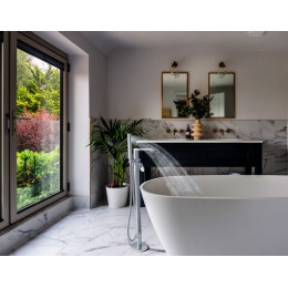 Смеситель напольный ванно-душевой FASHUN хром (A3085)