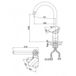 Смеситель для кухни DK Venice Baciano (DA1032401)