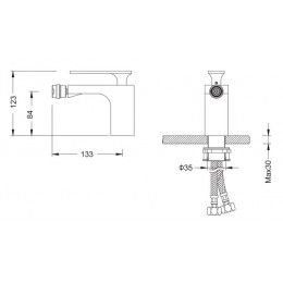 Смеситель для биде Timo Torne черный (4362/03F)