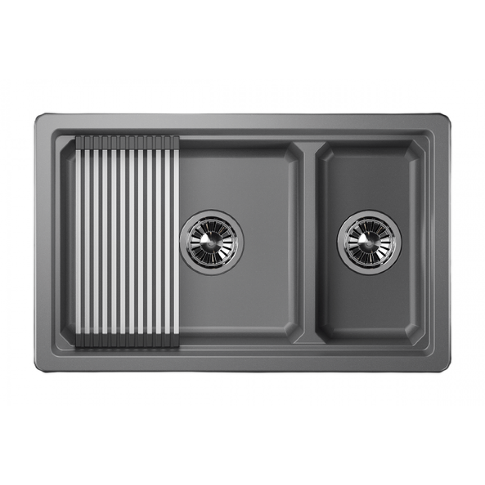 Кухонная мойка GRANULA Kitchen Space (7304U, АЛЮМИНИУМ)