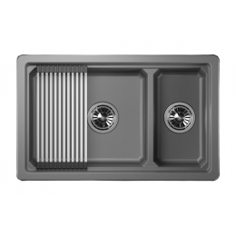 Кухонная мойка GRANULA Kitchen Space (7304U, АЛЮМИНИУМ)