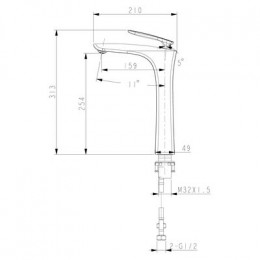 Смеситель для раковины-чаши Lemark Bellario (LM6809C)
