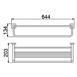 Полка для полотенец Timo Selene (12058/03) черный
