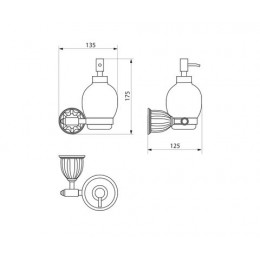 Дозатор жидкого мыла RUSH Socotra (ST12810)