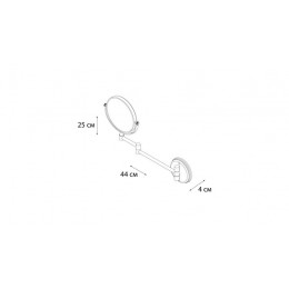 Зеркало косметическое FIXSEN черное Hotel D15 (FX-31021B)