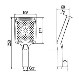 Встроенная душевая система RUSH Thira (TR3635-60Grey)
