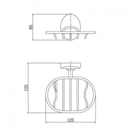 Мыльница FASHUN решетчатая хром (A1602-1)