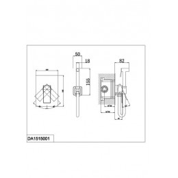 Смеситель D&K для душа с гигиеническим душем встраиваемый Bayern.Liszt (DA1515001)