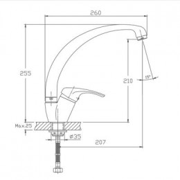 Смеситель для кухни Haiba (HB4113-8)