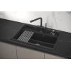 Кухонная мойка GRANULA Kitchen Space (7301, ЧЁРНЫЙ)