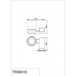 Подстаканник одинарный RUSH Thira (TR36310)