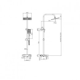 Душевая система RUSH Thira без излива (TR3635-40Black)