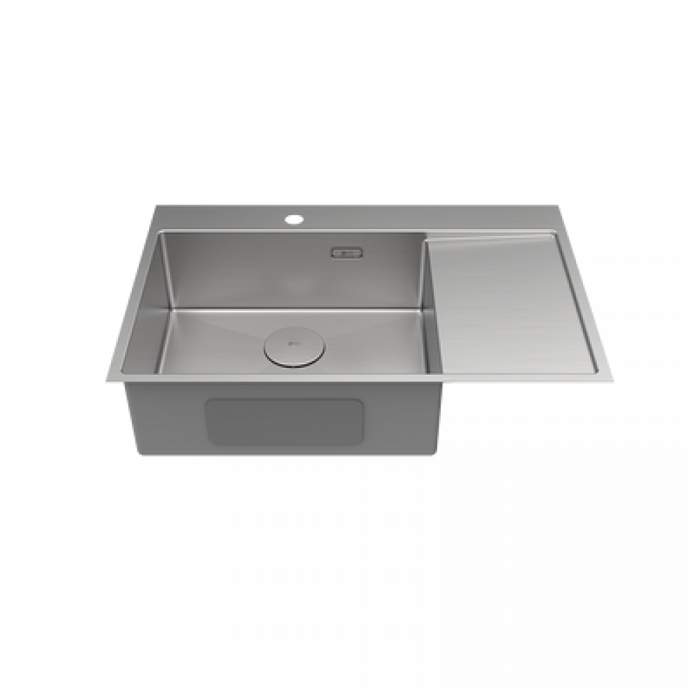Кухонная мойка Lemark KEZADRA 780L прямоугольная с крылом из нержавеющей стали (чаша СЛЕВА) цвет: сталь (9937149)