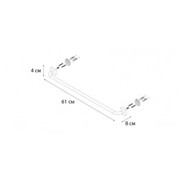 Полотенцедержатель FIXSEN Kvadro трубчатый 60 (FX-61301)