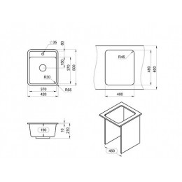Кухонная мойка GRANULA Standart (4202, БЕЖЕВЫЙ)