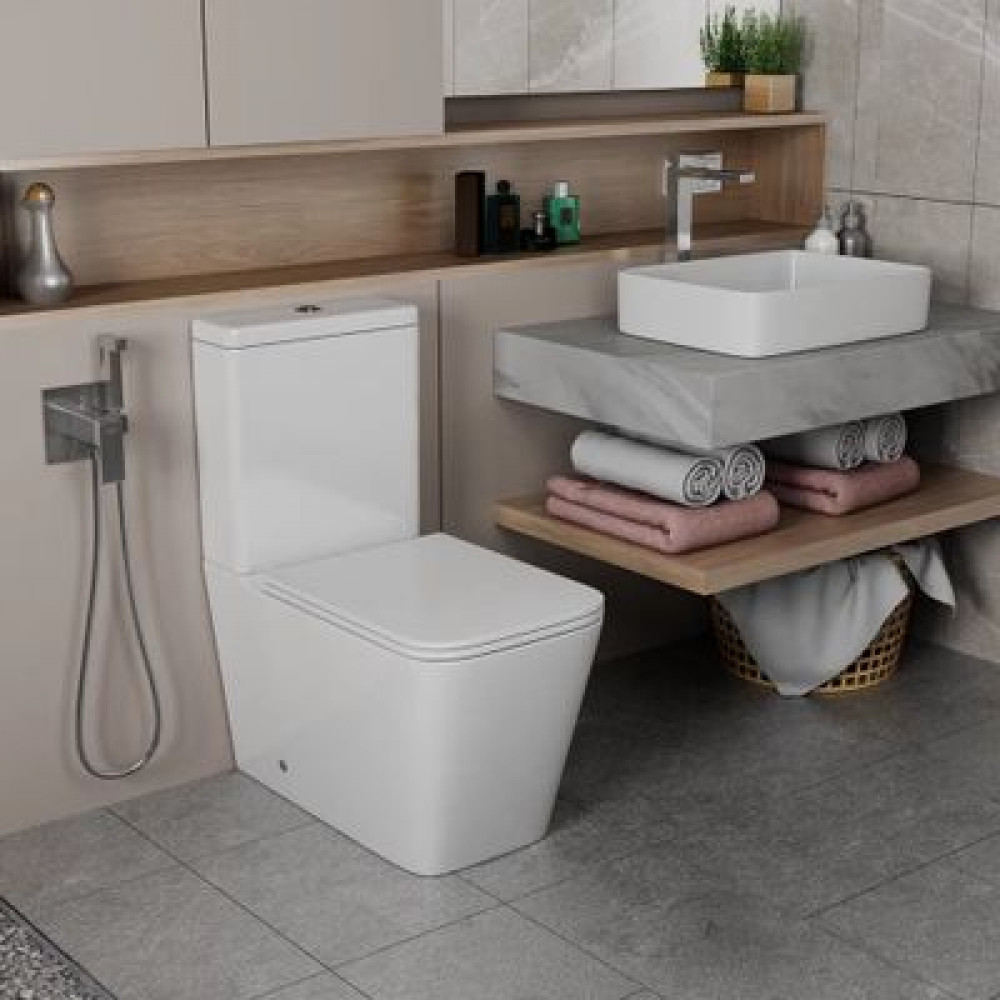 Унитаз-компакт безободковый D&K Berlin 610*345*825мм (DT1437016)