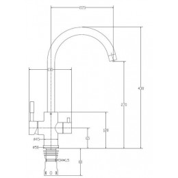 Смеситель для кухонной мойки ESKO K22 (K22)